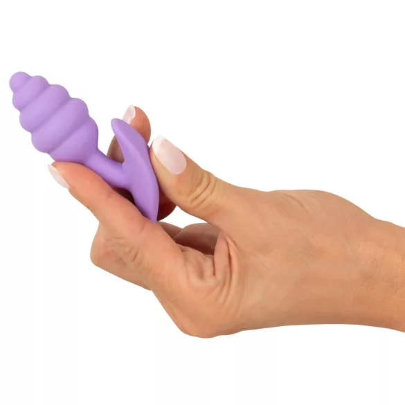 Cuties Mini Butt Plug - silikonski analni čep (ljubičasti, 2,8 cm)
