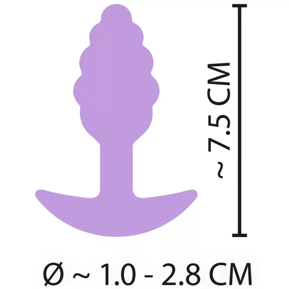 Cuties Mini Butt Plug - silikonski analni čep (ljubičasti, 2,8 cm)