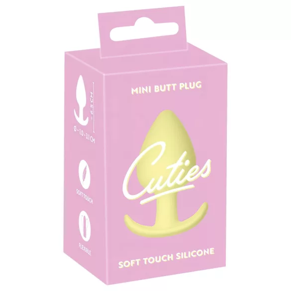 Cuties mini analni čep od silikona - žuti (3,1cm)