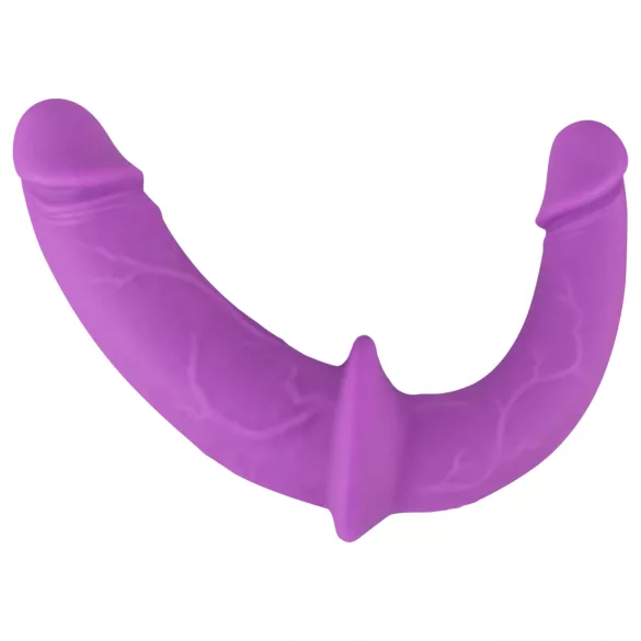 SMILE - Dupli dildo sa pojasom (ljubičasto-crno)