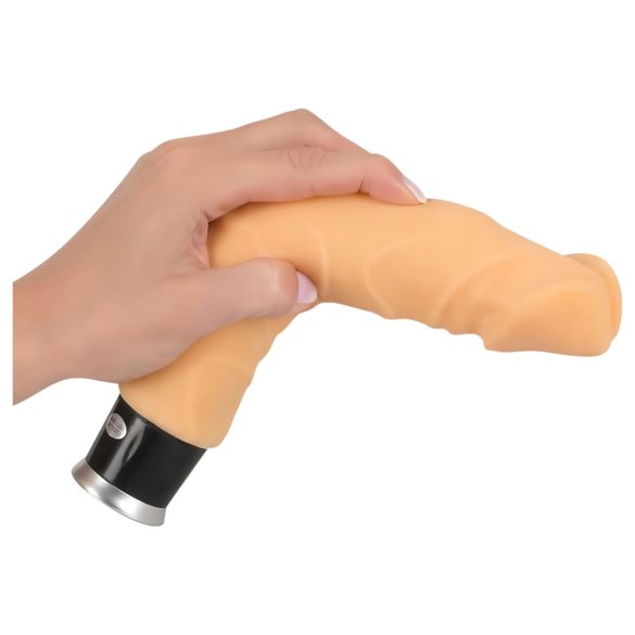 Prirodna Koža - realistični vibrator - prirodno (23cm)