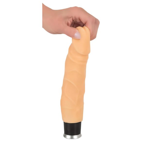 Prirodna Koža - realistični vibrator - prirodno (23cm)