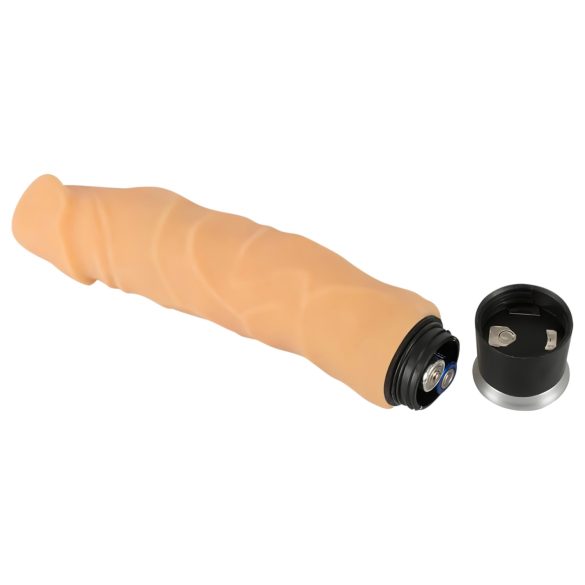 Prirodna Koža - realistični vibrator - prirodno (23cm)