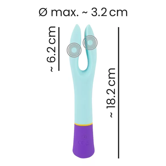 You2Toys bunt. - punjivi, vodootporni vibrator sa 2 motora (u boji)