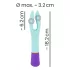 You2Toys bunt. - punjivi, vodootporni vibrator sa 2 motora (u boji)