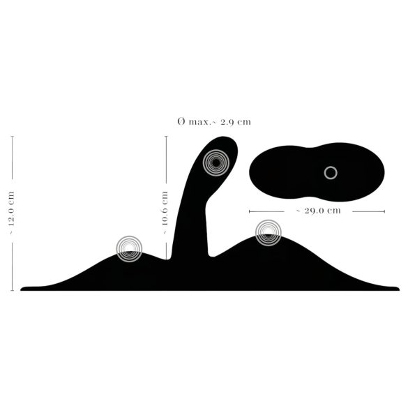 VibePad 3 - bežični G-tačka vibracijski jastuk (crna)