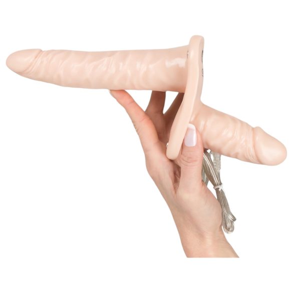 You2Toys - Pričvrstivi duo vibrator - prirodan