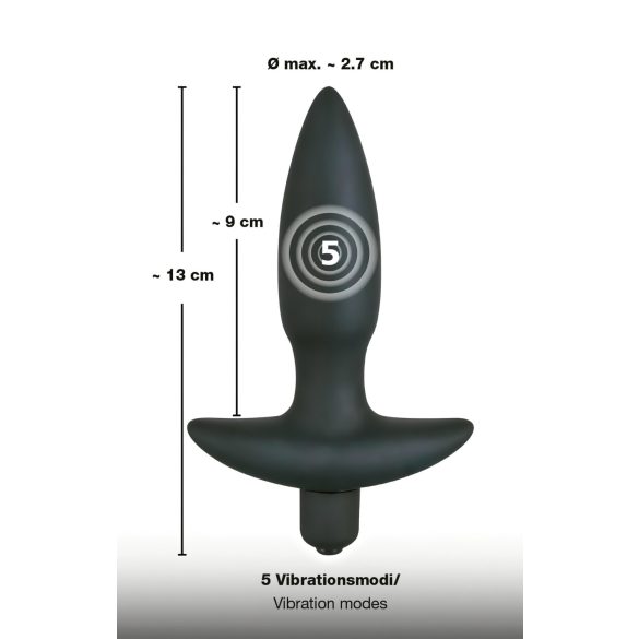 Crni Velvet analni plug vibrator - mali