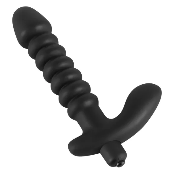 Crni Baršunasti naborani vibrator - srednji (crni)