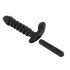 Crni Baršunasti naborani vibrator - srednji (crni)