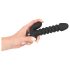 Crni Baršunasti naborani vibrator - srednji (crni)