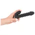 Crni Baršunasti naborani vibrator - srednji (crni)