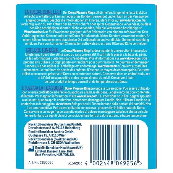 Durex Pleasure Ring - prsten za uživanje (providan)