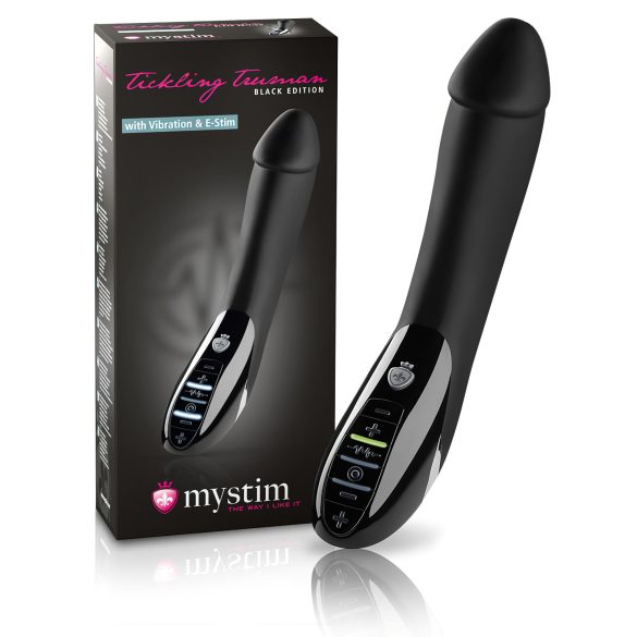 Mystim Tickling Truman - elektro-stimulirajući vibrator (crni)