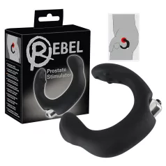 Rebel - Zakrivljeni vibrator za prostatu (crni)