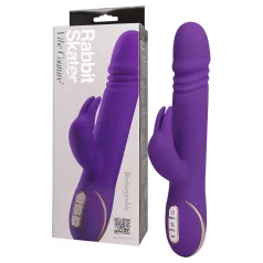   Vibe Couture Rabbit Skater - Zec vibrirajući dildo sa potiskivanjem (ljubičasti)