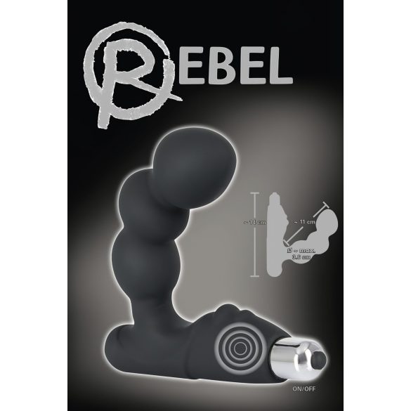 Rebel - sferični vibrator za prostatu (crni)