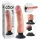 King Cock 9 sa vakumskim postoljem vibrator (23 cm) - prirodna boja