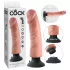 King Cock 9 sa vakumskim postoljem vibrator (23 cm) - prirodna boja
