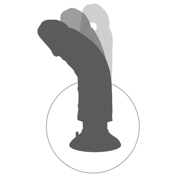 King Cock 9 sa vakumskim postoljem vibrator (23 cm) - prirodna boja