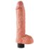 King Cock 10 vibratori sa vakumskim drškom (25 cm) - prirodna boja