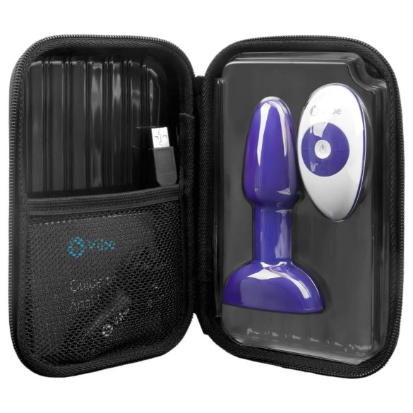 b-Vibe Rimming - analni vibrator sa rotirajućim kuglicama (ljubičasti)