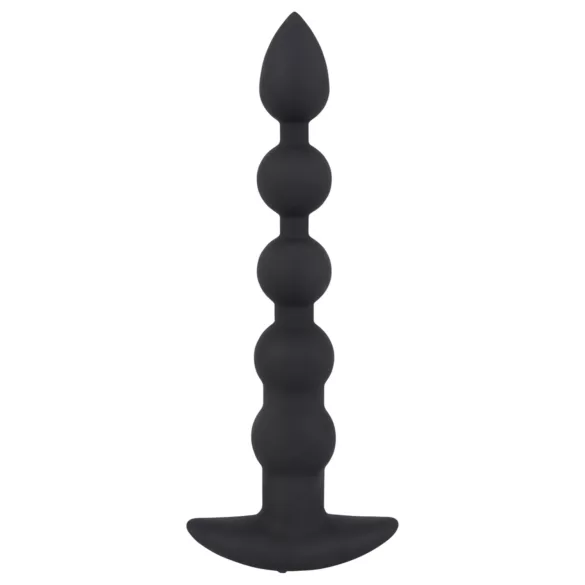 Black Velvet - punjivi crni analni vibrator sa 5 perli