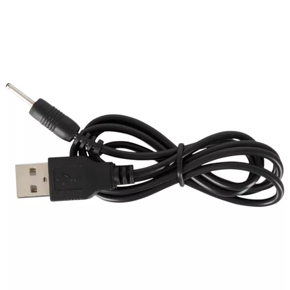 Black Velvet - punjivi crni analni vibrator sa 5 perli