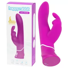   Happyrabbit Curve - vodootporni vibrator sa stimulatorom klitorisa (ljubičasti)