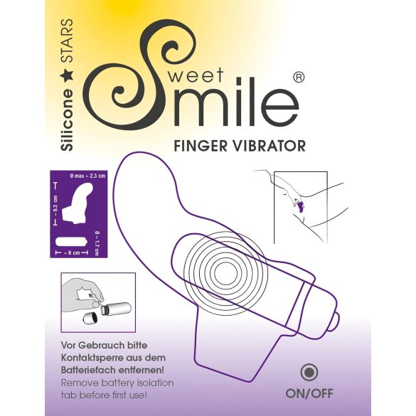 SMILE Finger - talasasti, silikonski prstni vibrator (ljubičasta)
