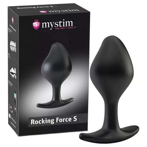 Mystim Rocking Force S - elektro analni čep - mali (crni)