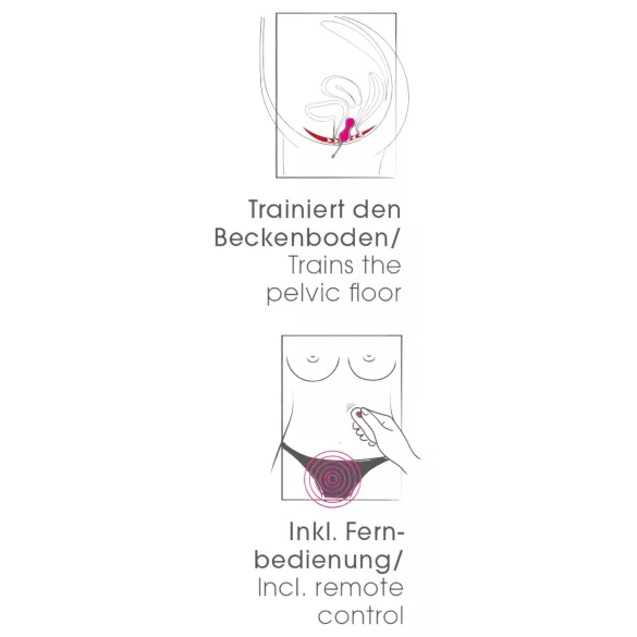 SMILE Ljubavne Kuglice - bežična vibraciona jaja za punjenje (pink)