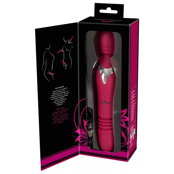 Javida Thrusting - 3u1 masažer vibrator (crveni)