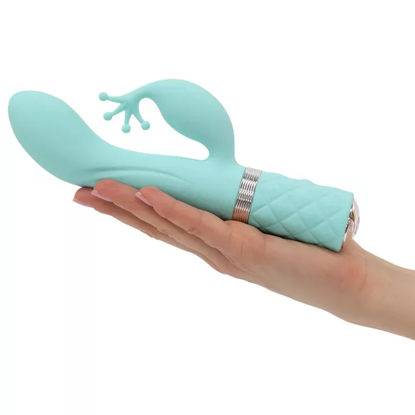 Pillow Talk Kinky - punjivi, dvomotorni G-tačka vibrator (tirkizni)