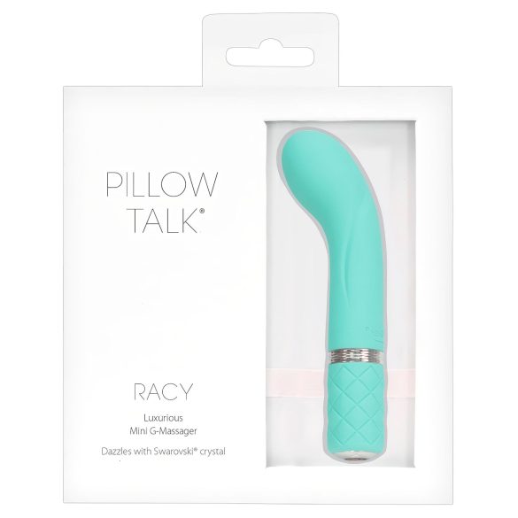 Pillow Talk Racy - punjivi, tanak G-tačka vibrator (tirkiz)