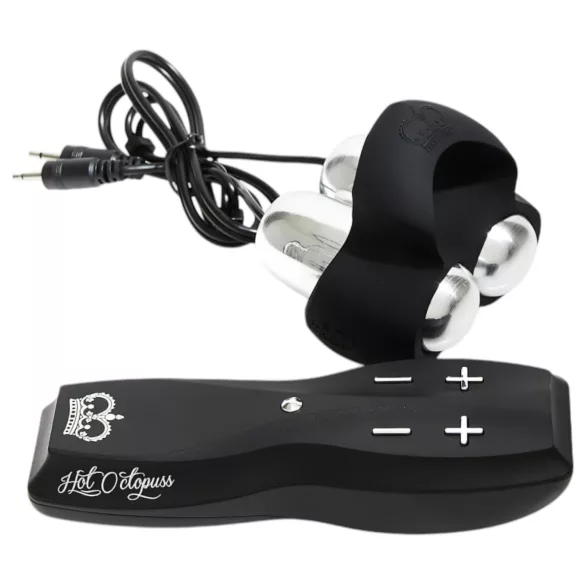 HOT Octopuss JETT - 2-motorski vibrator za glavić (crni)