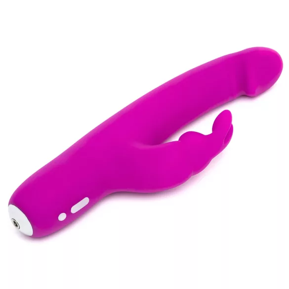 Happyrabbit Realistic Slim - punjivi vibrator sa dodatkom za klitoris (ljubičasti)