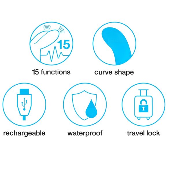 Happyrabbit Curve Slim - vodootporni vibrator sa stimulatorom klitorisa (pink)