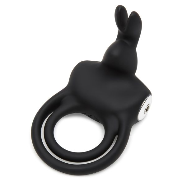 Happyrabbit Cock - vodootporni, punjivi prsten za penis i testise (crna)