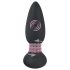 Crni Velvet - rotirajući analni vibrator sa perlama (crni)