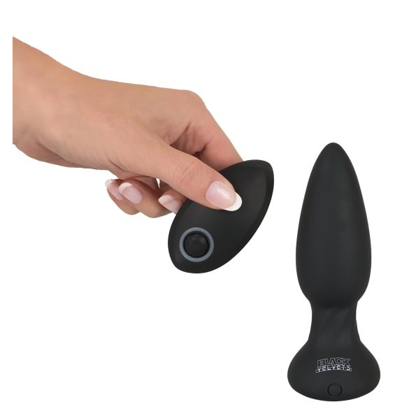 Crni Velvet - rotirajući analni vibrator sa perlama (crni)