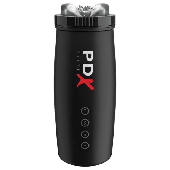 PDX Elite Moto Bator 2 - sisajući, gore-dole pokret veštačka vagina (crna)