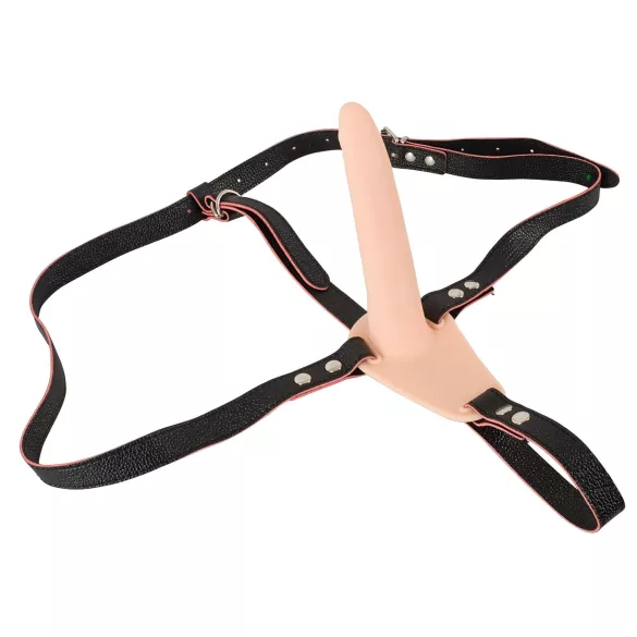 You2Toys - Strap-On - punjivi, podesivi vibrator (prirodna boja)