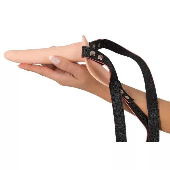 You2Toys - Strap-On - punjivi, podesivi vibrator (prirodna boja)