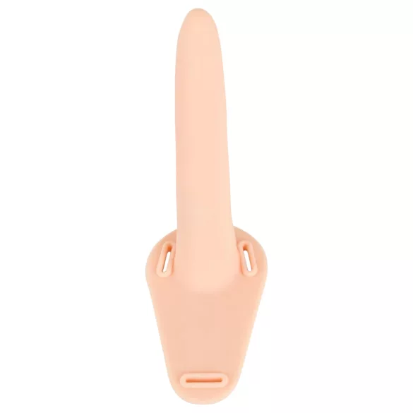 You2Toys - Strap-On - punjivi, podesivi vibrator (prirodna boja)