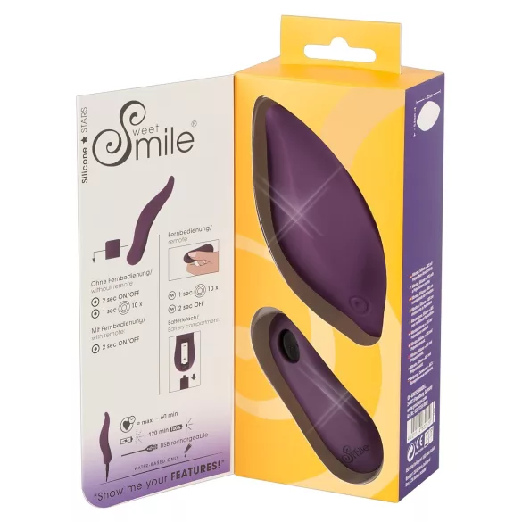 SMILE Gaćice - punjivi klitoralni vibrator (ljubičasti)
