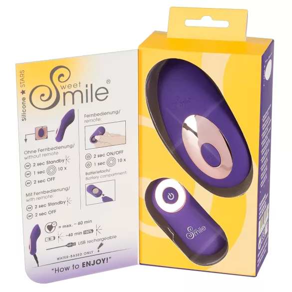 SMILE Gaćice - bežični punjivi vibrator za klitoris (ljubičasti)
