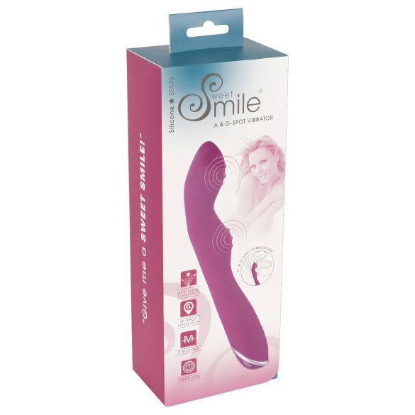 SMILE - fleksibilni vibrator za tačku A i G (roze)