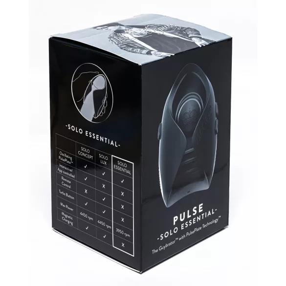 Hot Octopuss Pulse Solo Essential - батеријски мастурбатор (црни)
