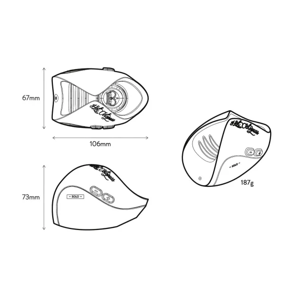 Hot Octopuss Pulse Solo Essential - батеријски мастурбатор (црни)